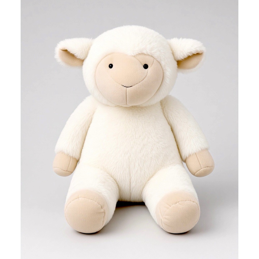 Pottery Barn Soft White Lamb Plush Stuffed Animal Toy, Ages 3-7